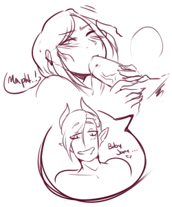 queenchikkbug:  just a quick doodle of Jane giving a bj