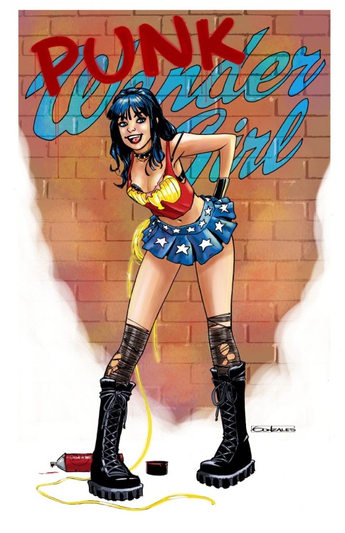 pinuparena:  “Wonder Girl goes punk” by Gene Gonzales