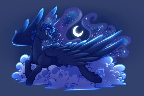 texasuberalles:Princess Luna + SpeedPaint by Yami-Sempai
