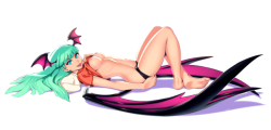 requiemdusk: Catch some sun with Morrigan. Full size available