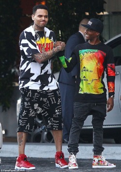 wizkid-davido:  Wizkid and Chris Brown shopping in Beverly Hills,