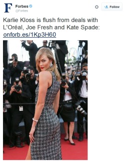 makistar:  The World’s Highest-Paid Models 20158. Karlie KlossThough