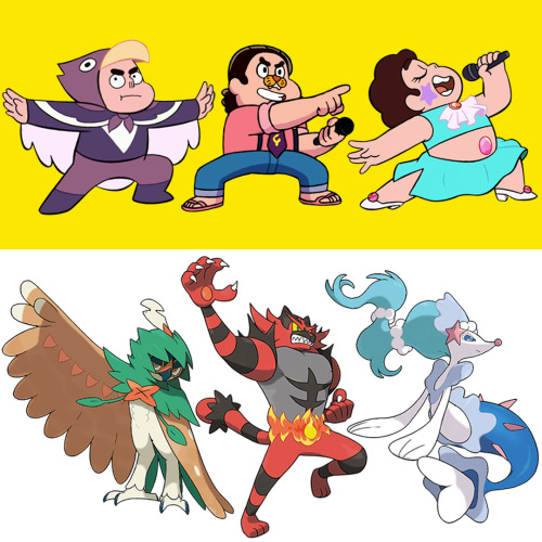 cartoonnetwork: Did Steven actually predict all the Pokemon Sun/Moon starters? 