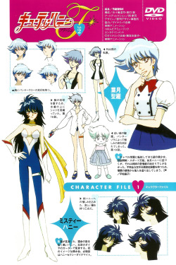 retrosofa:  Hazuki Seira (Misty Honey) model sheet and biography,