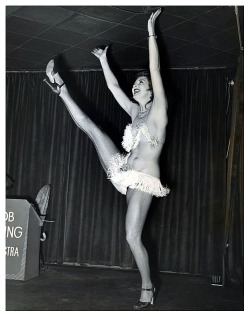  Jessica Rogers      aka. “The WOW Girl”.. A young Jessica kicks up a heel at an unidentified nightclub.. She was born in 1925; in Tampa, Florida.. During the 40&rsquo;s, she was a popular Pin-Up girl with WW2 soldiers. And  began her career