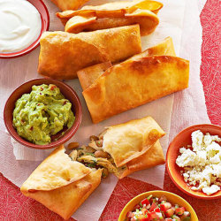 bhgfood:  Roasted Chicken Chimichangas: For a new and exciting