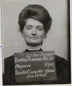 yeoldenews:  Bertha Boronda (from the first San Quentin photo