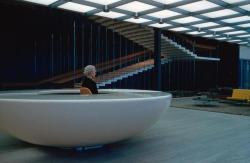 darquitectura: Eero Saarinen Design Center interior with stair