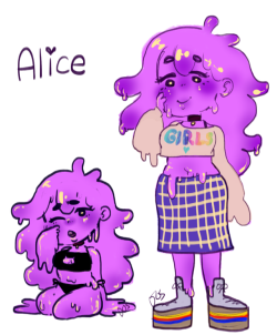 frogbun:I have a new OC, her name is Alice and she’s a slime