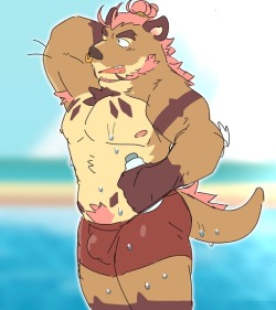 loneliest-bara:  concepts for a tigerotter character !! patreon.com/loneliestbara