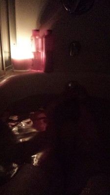 Queen just had a nice hot bath with some candles. Bedtime cuddles