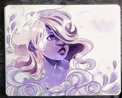 picolo-kun:   Amethyst doodle to pair up with my Lapis Lazuli