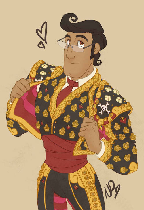 unfunnybunny:  I watched The Book of Life and I felt like I’d seen this guy before. So I added some glasses… The illustration up the top is by NightLiight on DeviantArt please go have a look at the original artwork!