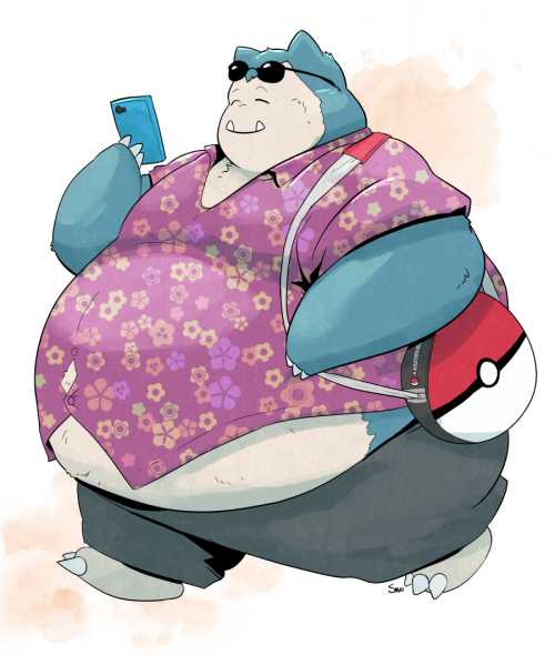smandraws:  snorlax is having a good day!