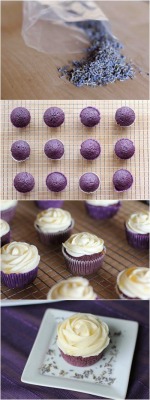 lilese-bluejay:  Lavender Cupcakes With Honey Frosting  patchworkroyalty