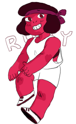 punk-polygems:  I linearted and colored grorges ruby sketch!!!!