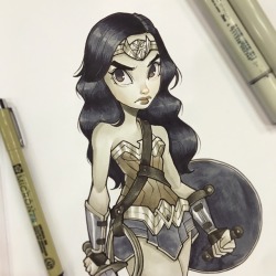 chrissiezullo:A Wonder Woman sketch drawn here at Indy Pop Con!