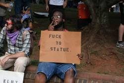 viralthings: This guy was counter protesting at the Klan rally in Charlottesville Virginia over the removal of a civil war statue.