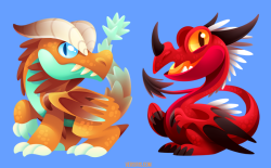 versiris:  More standees I’m making: Desk dragons! They’re