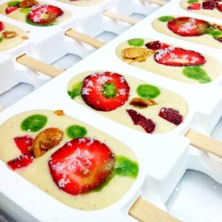 wolfgangpuck:  Vanilla Bean Kulfi with Market Strawberries, Candied