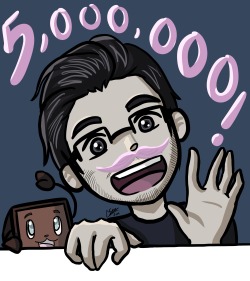 icyalpaca:  Holy. What. When did this happen. Seriously doe…Congrats, Mark for 5,000,000  subscribers! Stay awesome 5ever!  For reals, I’m super happy for Mark’s success and I appreciate the effort you put into making us smile/laugh (even if it