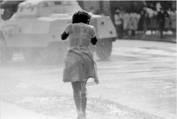 thesociologicalcinema:A young black woman, soaked by a fireman’s