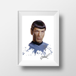 arttherapyfortheslightlyinsane:  Star Trek Print, Spock’s Splatter