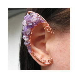 wickedclothes:  Amethyst / Copper Elven Ear Cuffs Pieces of fine