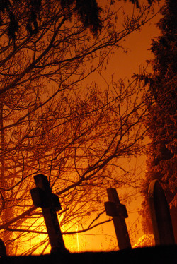 gothnrollx:  Cotgrave Graveyard by ♫ Russ Hamer on Flickr.