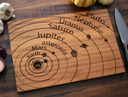 wickedclothes:  Bamboo Solar System Cutting Board Make sure that