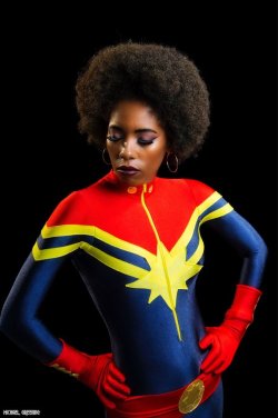 superheroesincolor:   Captain Marvel  #Cosplay by   Krystina