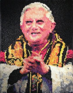 LOOK: Artist Makes Portrait Of Former Pope … Out of 17,000
