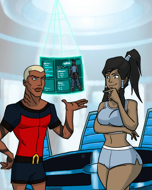 cdb2k3:  Camp W.O.O.D.Y.: Aqualad and Korra by CDB2 COMMISSIONED ARTWORK done by: theEyZmaster Concept and idea: me ____________________________ theEyZmaster’s copy: http://www.deviantart.com/art/Commission-for-CDB2-437736561 _________________________