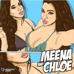 Awesome fan art of me and my sis @chloe.khan by @bewitchcraft