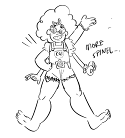 i…drew spinel in overalls and couldnt get their legs right