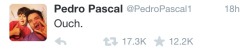 beccayeahhh:  Pedro Pascal is taking this a lot better than the