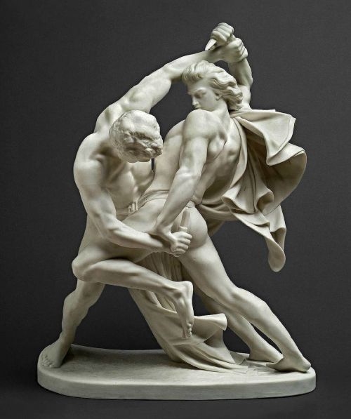 antonio-m:  “The Grapplers”, c.1862 by Jean Peter Molin (1814-1873).