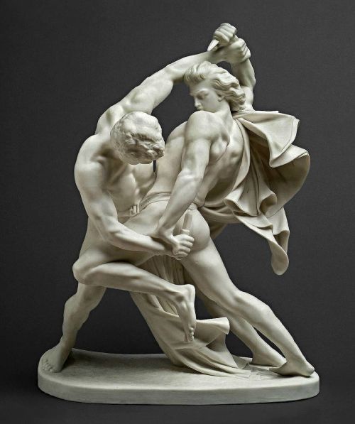 antonio-m:  “The Grapplers”, c.1862 by Jean Peter Molin (1814–1873).