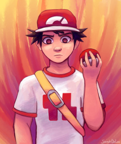sarahdeluu: Trainer Red again!This was also my first ever SpeedPaint, click