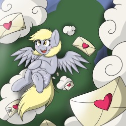 sugarwings-art:Falling Derpy will be a bronycon print! Friends