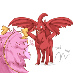 bnha-bitch: I decided to post some doodles of kirimina dragons