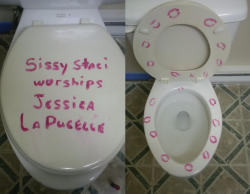 sissysquirts:  Meet Staci’s new girlfriend, a dirty toilet