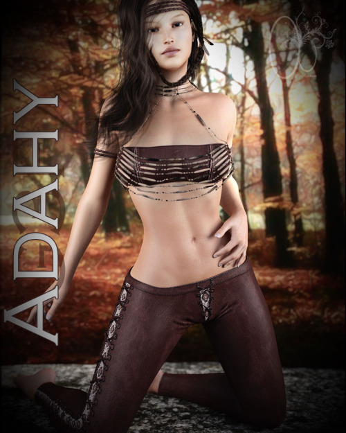 Adahy is a clothing set designed and created by CynderBlue, Adahy is the  Native American name meaning “lives in the woods” is a contemporary  take on traditional clothing of the Native Americans. Comprising 7  separate pieces, that can be
