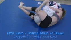 femalewrestlingchannel:FWC Extra - Callisto vs Chuck - Real mixed wrestling!   See who wins for only .99 cents at the following link - https://femalewrestlingchannel.com/shop/monroe-jamison/fwc-extra-callisto-strike-vs-chuck-mixed-wrestling-spring-2017-w-