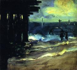 artishardgr:  Alfred Henry Maurer - Rockaway Beach with Pier