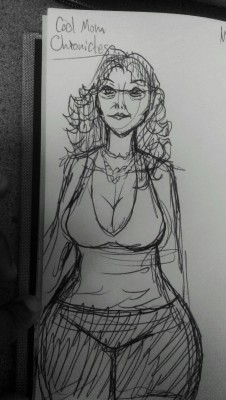 A new updated sketch for my Cool Mom character coming soon www.dukeshardcorehoneys.com