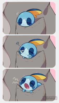 darklephise-art:What about a little tiny Sobble? 🦎💤