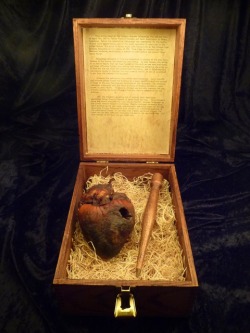 The mummified heart is said to be that of vampire Auguste Delagrance,