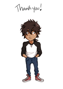 houndtails:  a kofi chibi commission of my character Nick from