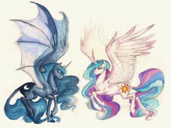 corvid-quill:  legionred:  theponyartcollection:  Princess Sisters